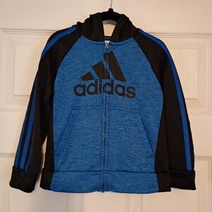 Adidas Boys Blue and Black Hoodie Size 4T